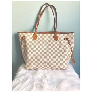 Louis Vuitton Authentic Neverfull MM Damier Azur